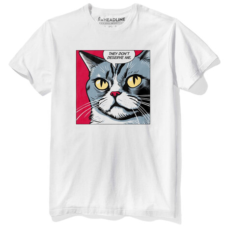 Narcissitic Cat T-Shirt // White (S)
