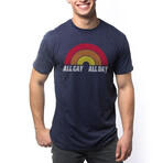 All Gay All Day T-Shirt // Navy Heather (L)