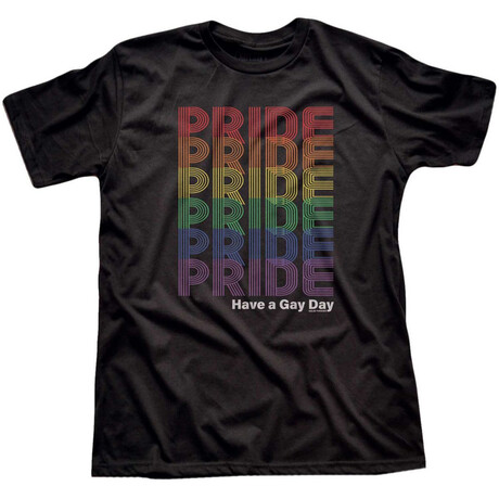 Pride Rainbow Fade T-Shirt // Black (S)