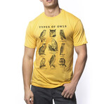 Types Of Owls T-Shirt // Triblend Gold (2XL)