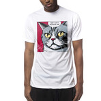 Narcissitic Cat T-Shirt // White (S)