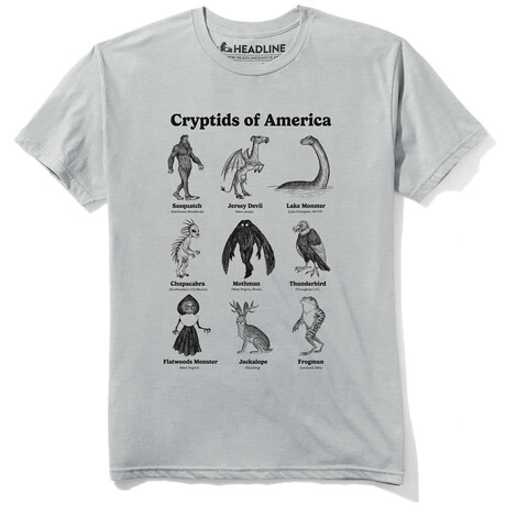 Cryptids Of America T-Shirt // Silver (S)