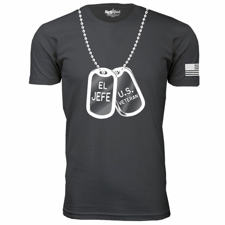 EL JEFE Dog Tag T-Shirt // Charcoal (S)