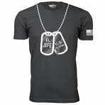 EL JEFE Dog Tag T-Shirt // Charcoal (M)