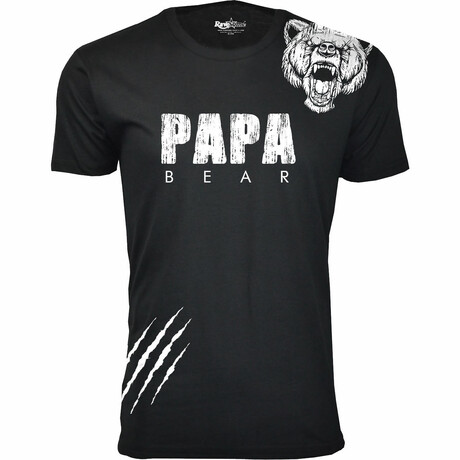 Papa Bear + Scratch T-Shirt // Black (S)