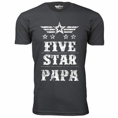 Five Star T-Shirt // PAPA // Charcoal (S)