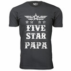 Five Star T-Shirt // PAPA // Charcoal (S)