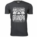 This is What an Awesome Looks Like T-Shirt // GRANDPA // Charcoal (XL)
