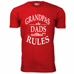 Grandpas are Dads without Rules T-Shirt // Red (M)