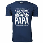This is What an Awesome Looks Like T-Shirt // PAPA // Navy (M)