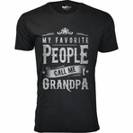 My Favorite People Call Me T-Shirt // GRANDPA // Black (XL)