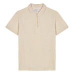 Pivot Vertical Ottoman SS Zip Polo // Oat (L)