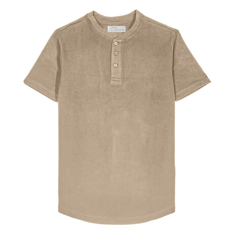 Horizon Ottoman Classic Rounded Bottom SS Henley Tee // Birch (S)