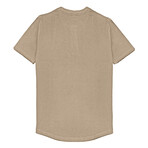 Horizon Ottoman Classic Rounded Bottom SS Henley Tee // Birch (XL)