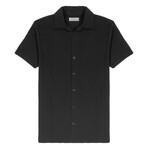 Horizon Ottoman Button Down SS Shirt // Black (L)