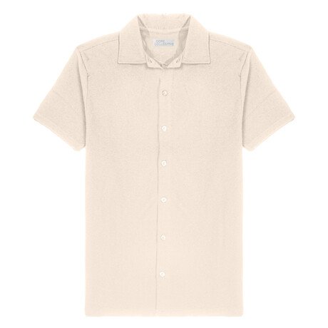 Horizon Ottoman Button Down SS Shirt // Oat (S)