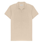 Pivot Vertical Ottoman SS V-Neck Polo // Oat (L)