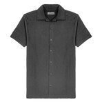 Horizon Ottoman Button Down SS Shirt // Charcoal (XL)