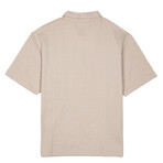 Streetlight Seersucker SS Zip Polo // Natural/Cream (S)