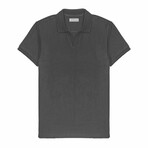 Pivot Vertical Ottoman SS V-Neck Polo // Charcoal (XL)