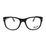 Persol // Men's // PO3312V 95 Square Optical Glasses // Black + Clear Demo Lenses