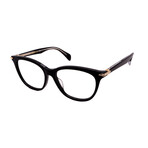 RagnBone // Men's //RNB3033 0807 Square Optical Glasses // Black Gold + Clear Demo Lenses