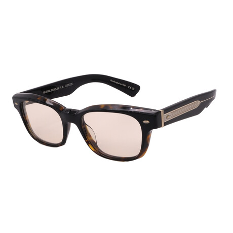 Oliver Peoples // Men's // OV5507U 1722 Square Optical Glasses // Black Brown Gradient + Clear Demo Lenses