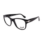 Persol // Men's // PO3312V 95 Square Optical Glasses // Black + Clear Demo Lenses