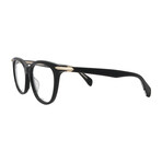RagnBone // Men's //RNB3033 0807 Square Optical Glasses // Black Gold + Clear Demo Lenses