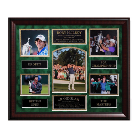 Rory McIlroy // Unsigned Major Championship "Grand Slam" Collage + Framed