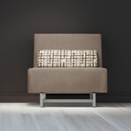 Satin Taupe Savion Chair Bed