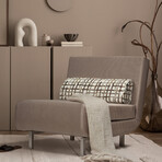 Satin Taupe Savion Chair Bed