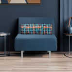 Satin Blue Savion Chair Bed