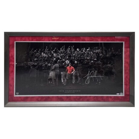 Tiger Woods // Autographed Panoramic Photograph + Framed