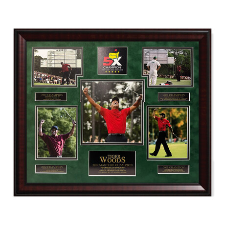 Tiger Woods // Masters Collage // Unsigned + Framed