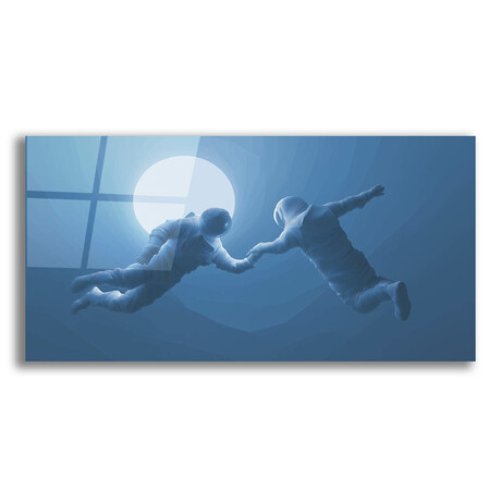 Moonlight Astronaut Dance (12"H x 24"W x 0.13"D)