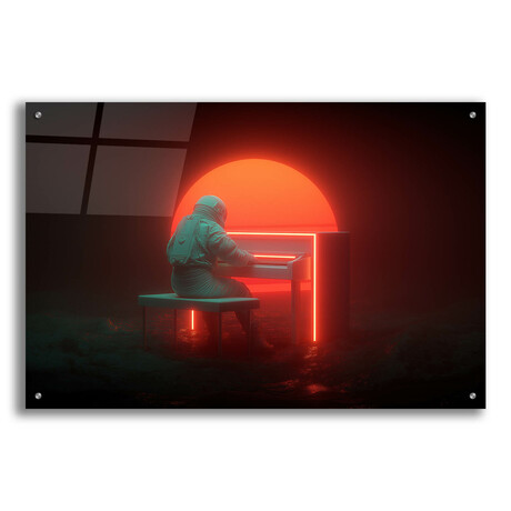 Space Pianist (12"W x 0.13"L x 16"H)