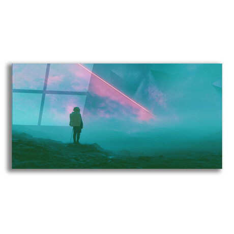 Emerald Echoes of the Infinite (12"H x 24"W x 0.13"D)