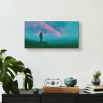Emerald Echoes of the Infinite (12"H x 24"W x 0.13"D)