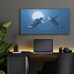 Moonlight Astronaut Dance (12"H x 24"W x 0.13"D)