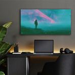 Emerald Echoes of the Infinite (12"H x 24"W x 0.13"D)