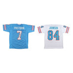 Houston Oilers // Dan Pastorini & Billy "White Shoes" Johnson // Signed Jerseys
