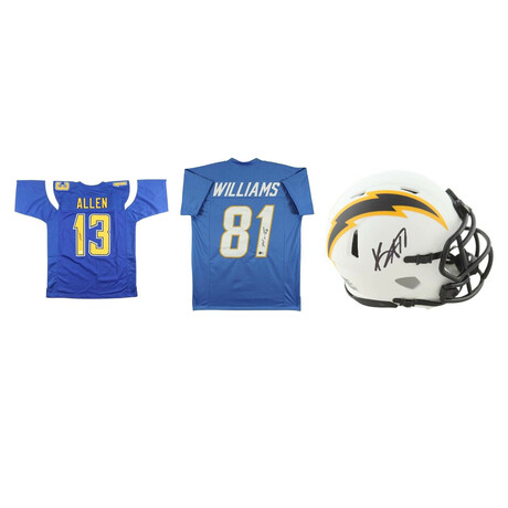 San Diego Chargers // Keenan Allen & Mike Williams // Signed Jerseys + Helmet