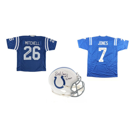 Baltimore Colts // Lydell Mitchell & Bert Jones // Signed Jerseys + Helmet