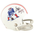 New England // Steve Grogan & Stanley Morgan // Signed Jersey + Helmet + Photos