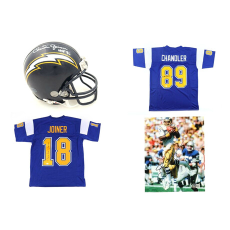 San Diego Chargers // Charlie Joiner & More // Signed Jerseys + Helmet + Photo