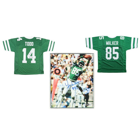 New York Jets // Wesley Walker & Richard Todd // Signed Jerseys + Photo