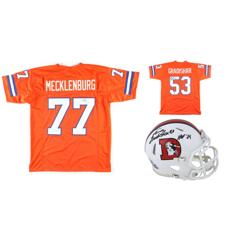 Denver Broncos // Randy Gradishar & Mecklenburg // Signed Jerseys + Helmet