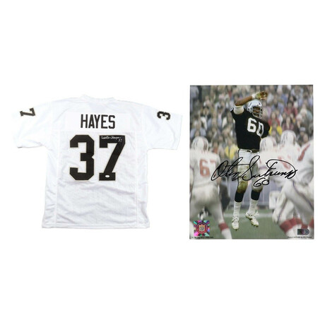 Oakl+ Raiders // Lester Hayes & Otis Sistrunk // Signed Jersey + Photo