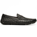Bolonia // Ostrich Leg Leather Drivers // Black (US: 7)